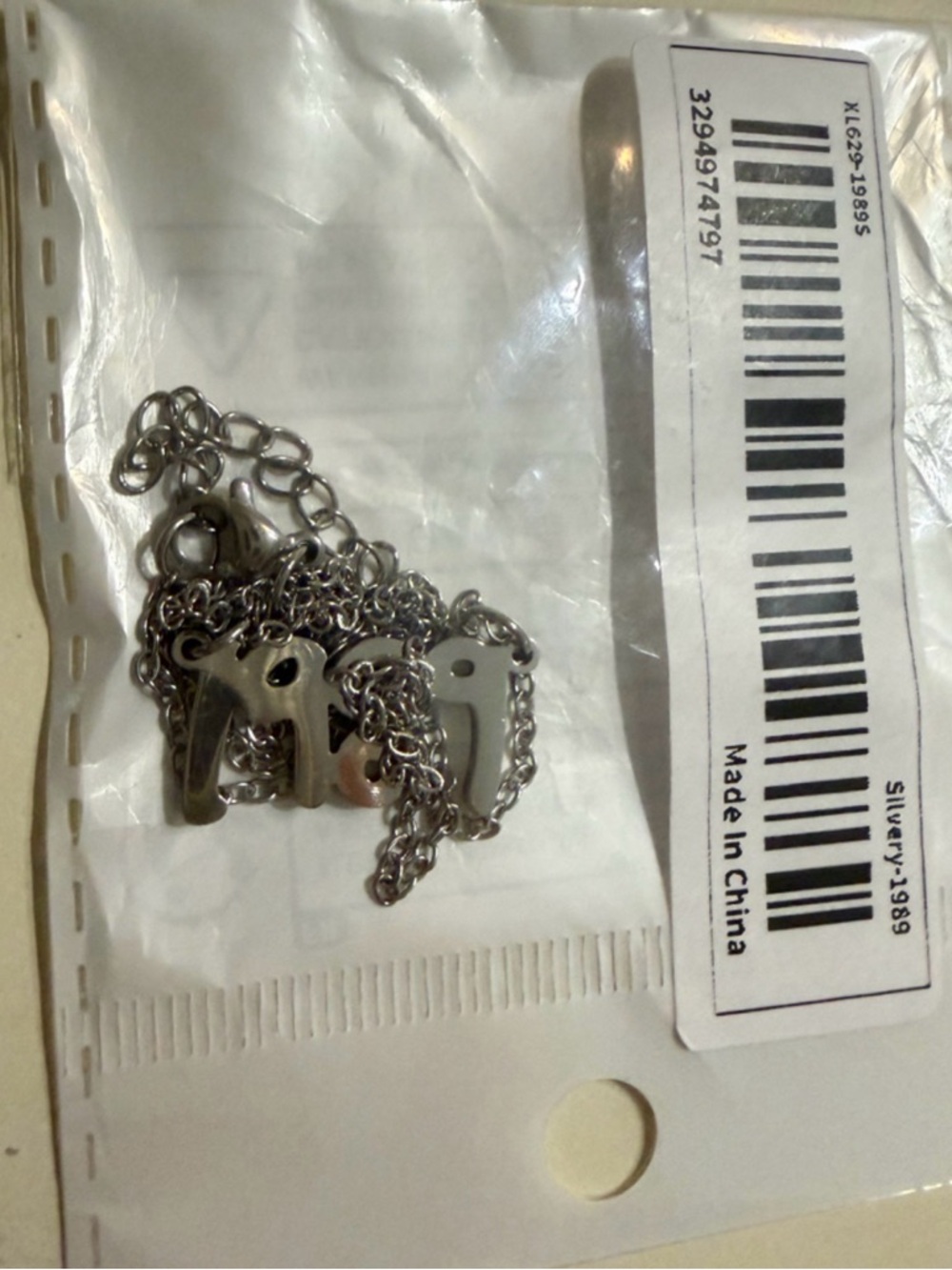 Taylor Swift 1989 Necklace New In Package Silver Color